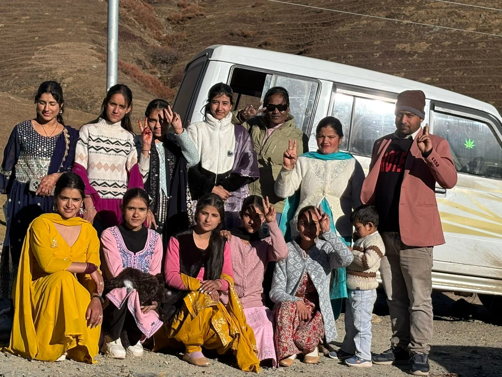 Team with client during Padhri Jot J&K tour