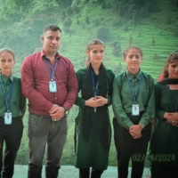 ceo with team members