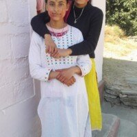 Friends celebrating Holi festival with colors